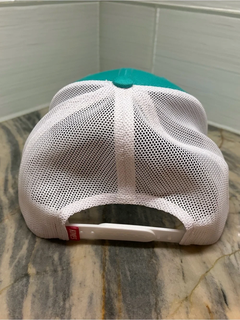Kimes Ranch Adjustable Mesh Back Trucker Hat Teal White Western Men Longhorn